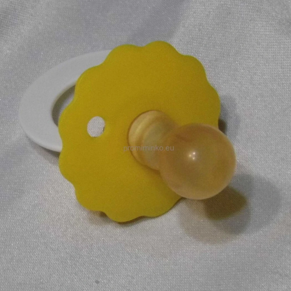 Latexový dudlík Flora kulatý žlutý